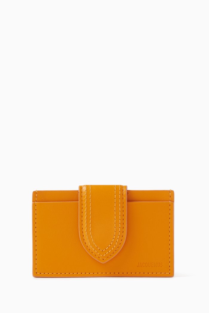 

Le Porte-carte Bambino Cardholder in Cowskin Leather, Orange
