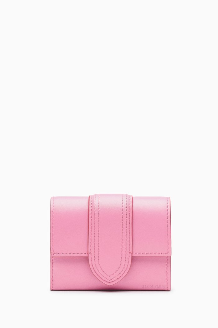 

Le Compact Bambino Flap Wallet in Calfskin Leather, Pink