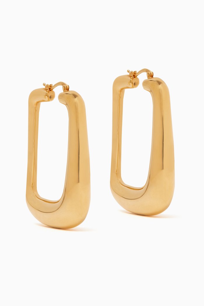 

Les Boucles Ovalo Earrings in Plated Brass/, Gold