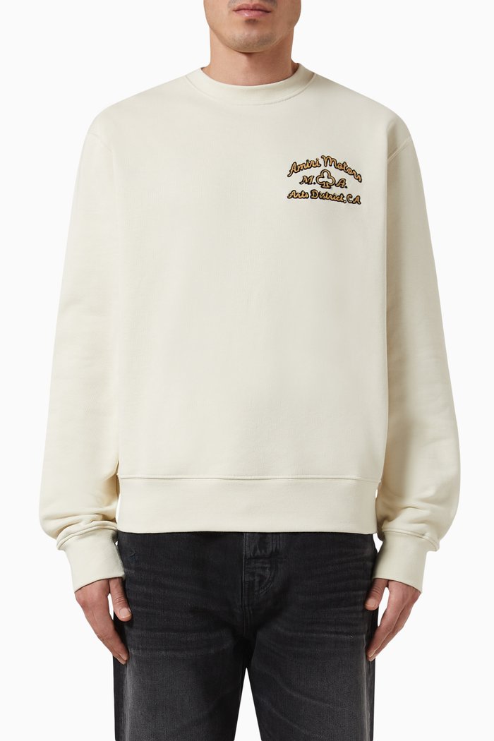 Amiri Motors Sweatshirt in Cotton Jersey, Neutral
