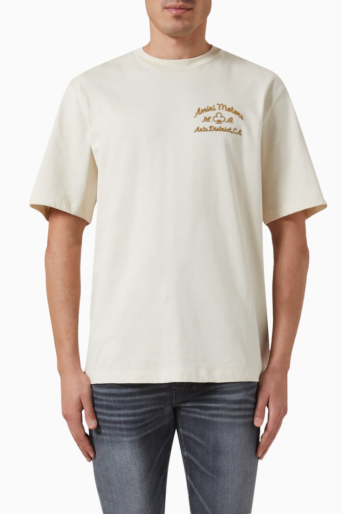 

Amiri Motors T-shirt in Cotton, Neutral