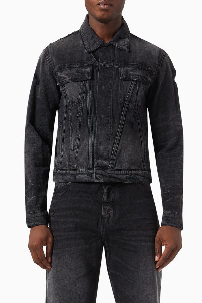 

MA Trucker Jacket in Denim, Black