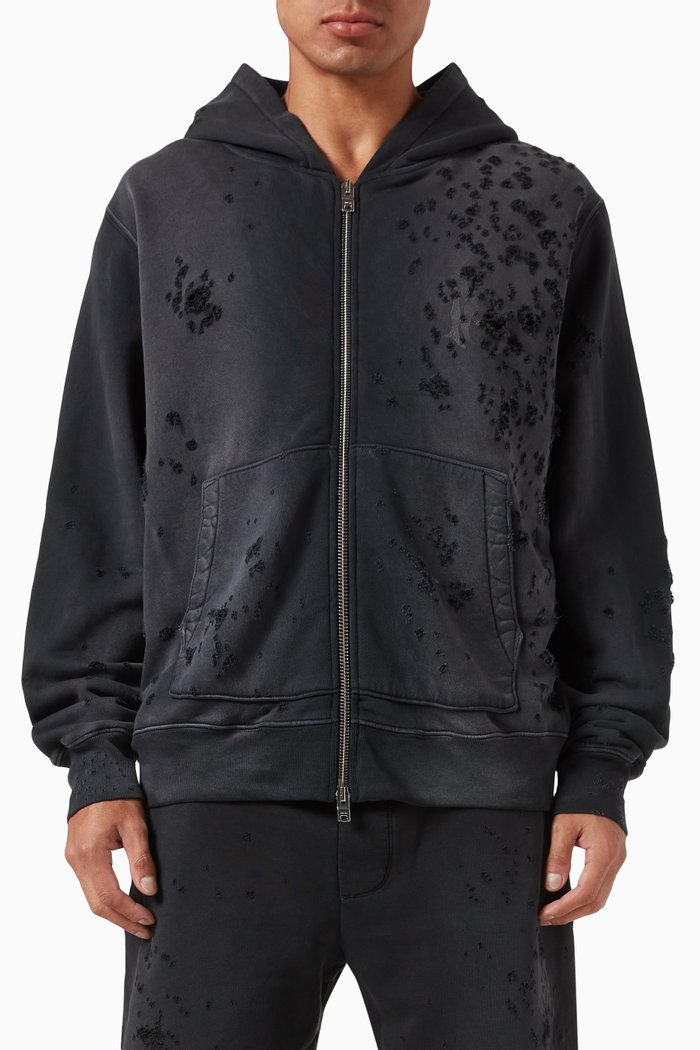 

Logo Shotgun Hoodie in Cotton, Black