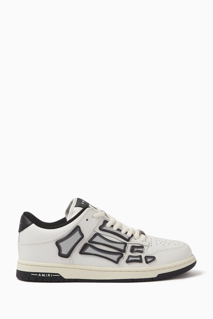 

Chunky Skel Low-top Sneakers in Leather & Suede, White