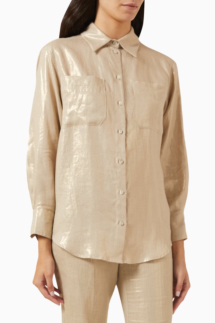 

Calabra Shirt in Linen, Neutral