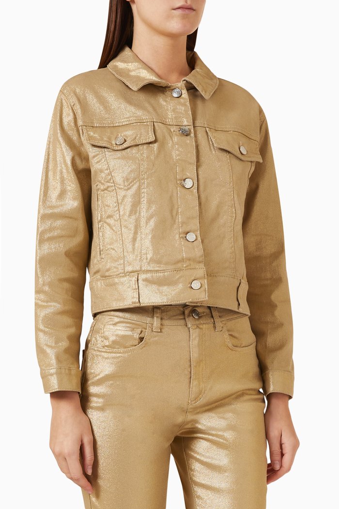 

Dance Jacket in Laminated-denim, Neutral