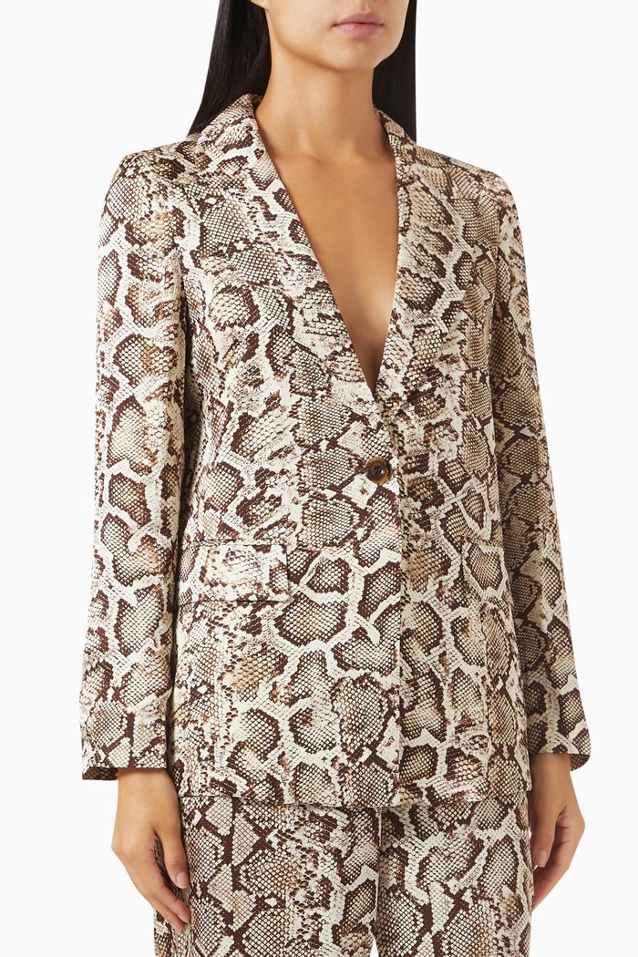 

Cerreto Printed Blazer in Viscose, Neutral