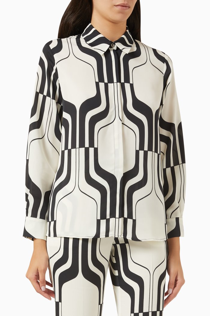 

Sirena Printed Shirt, Black