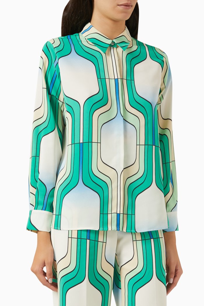

Sirena Printed Shirt, Green