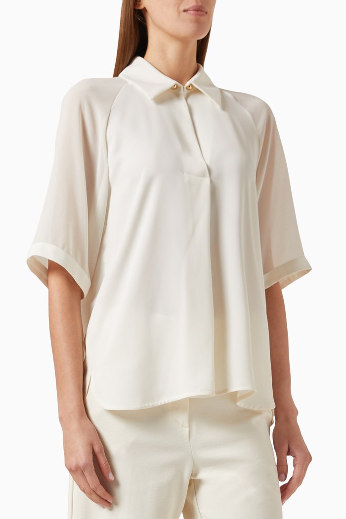 

Cerbero Casual Shirt in Satin, White