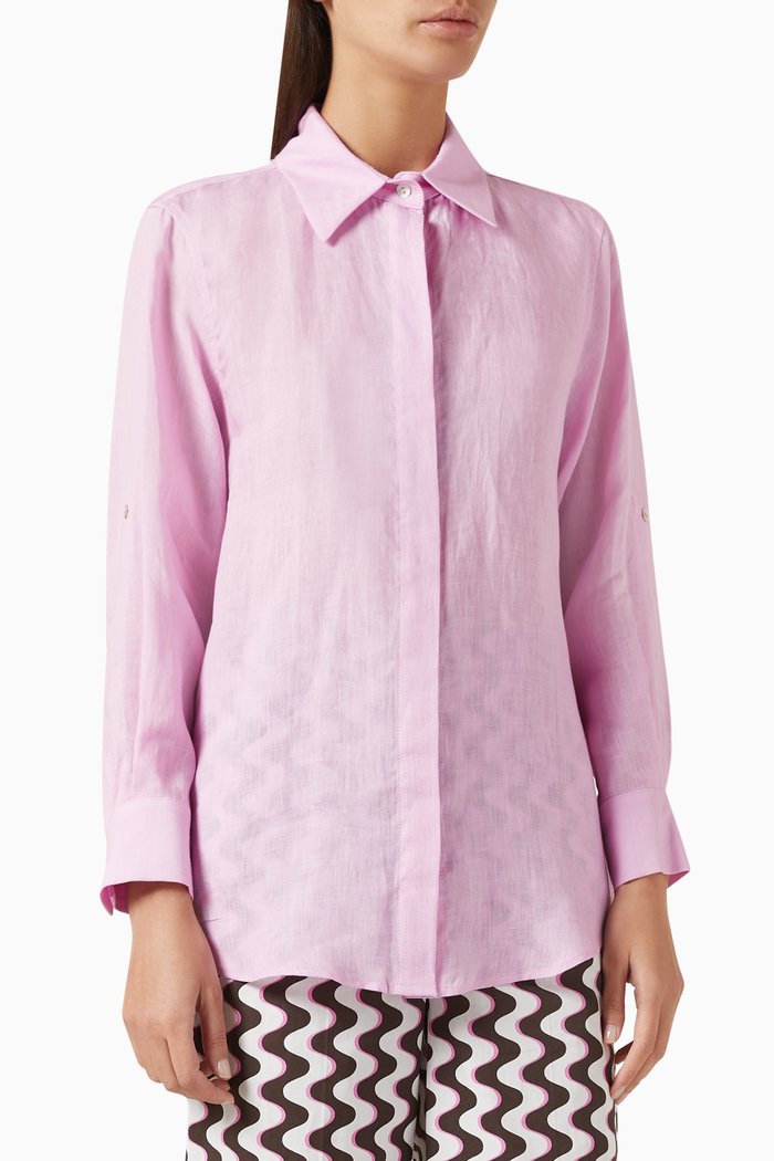 

Racla Relaxed-fit Shirt in Linen, Pink