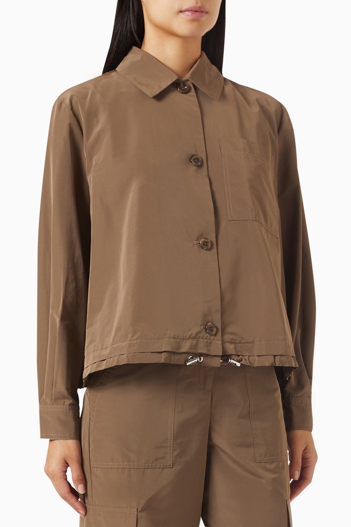 

Large Jacket in Cotton-blend, Brown