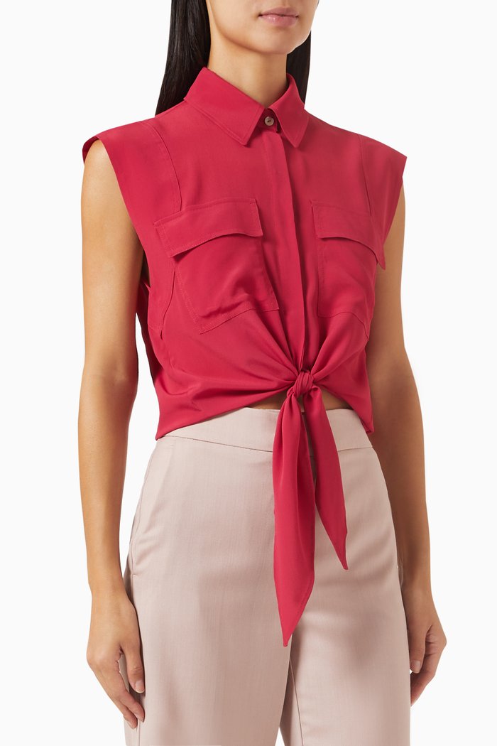 

Fante Knot Top, Red