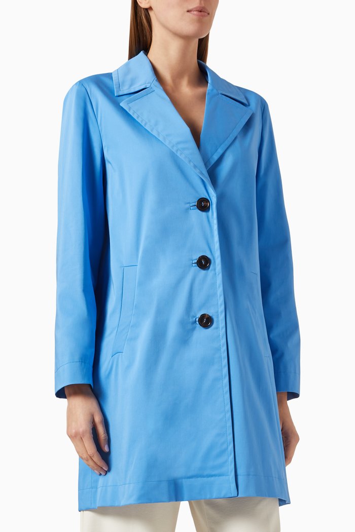 

Impact Trench Coat in Cotton, Blue