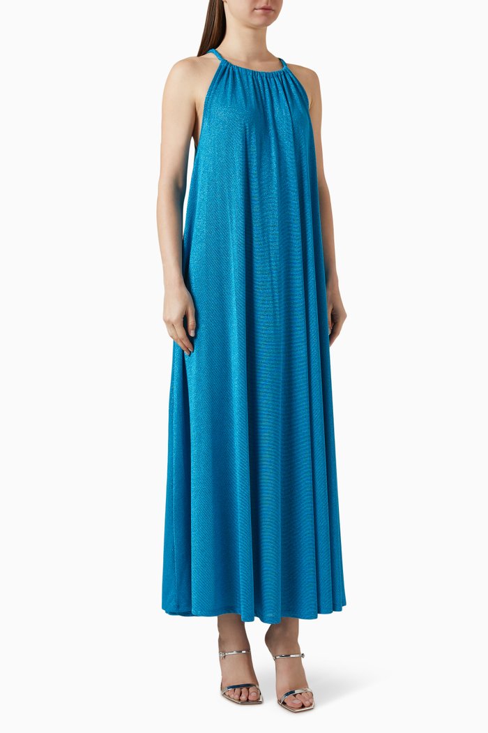 

Vischio Cover-up Dress in Lurex-blend Knit, Blue