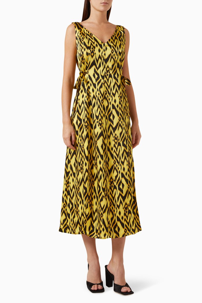 

Radiant Printed Dress in Viscose, Yellow