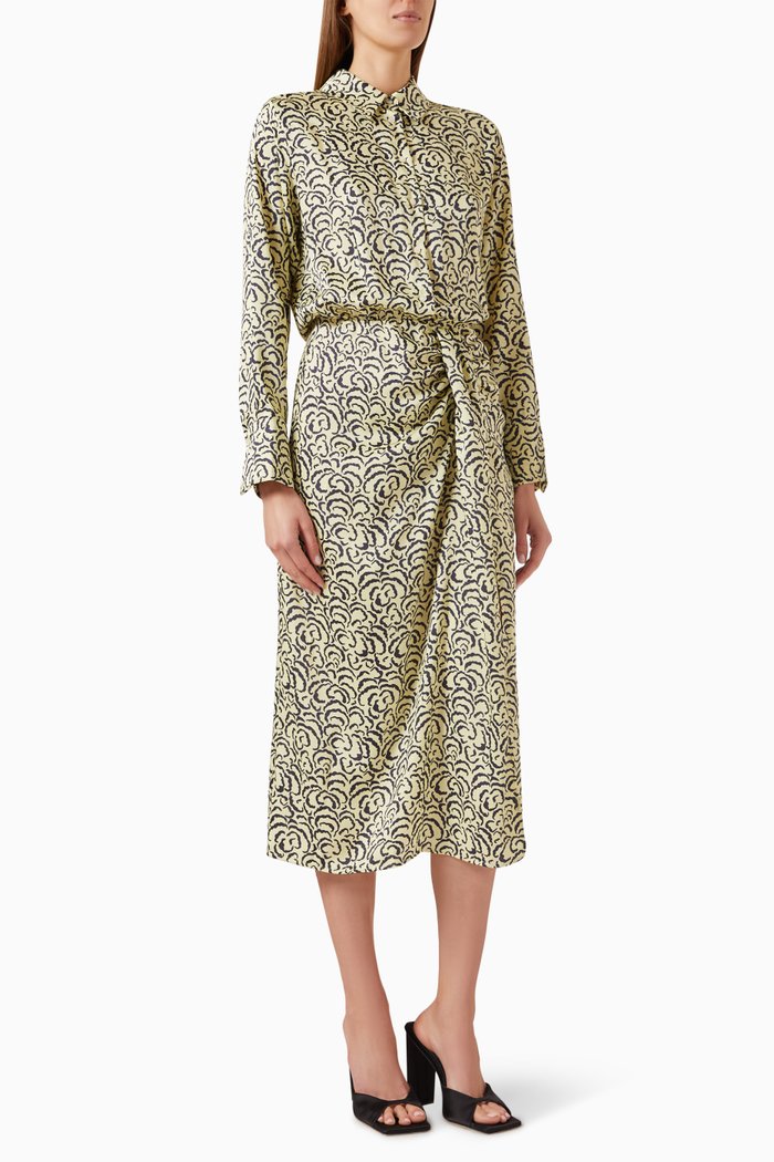 

Alghero Printed Shirt Dress in Twill, Yellow
