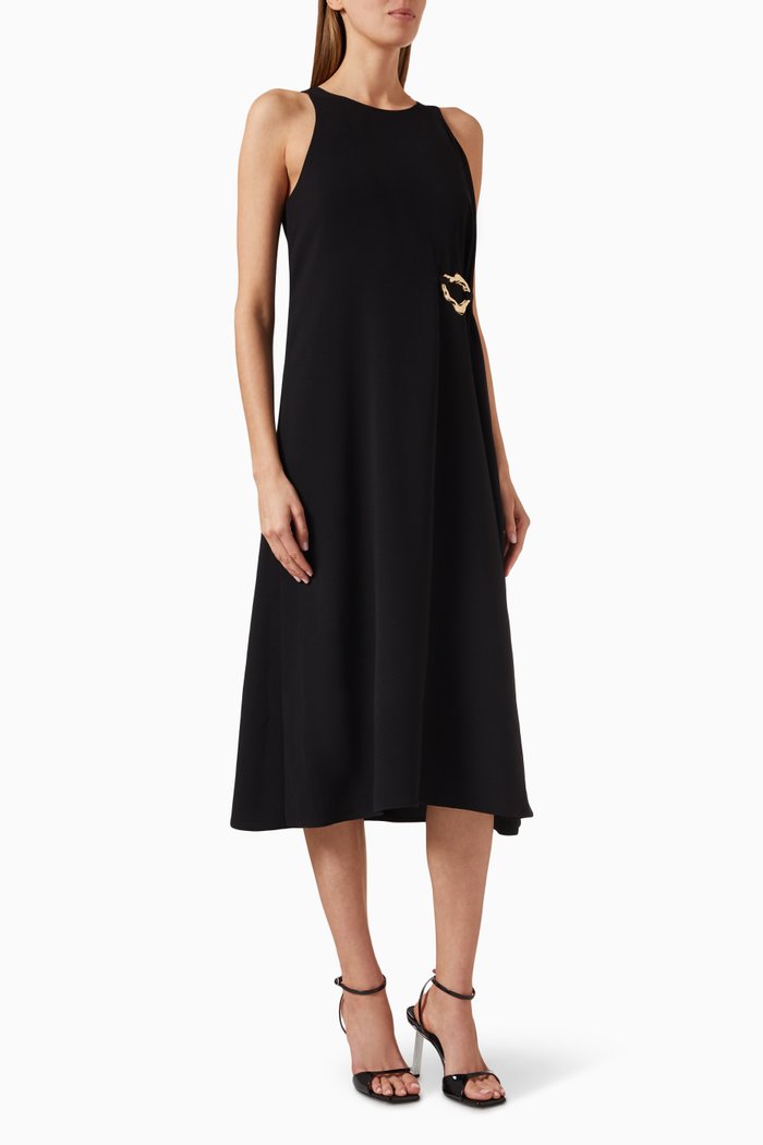 

Battage Sleeveless Maxi Dress in Crêpe, Black