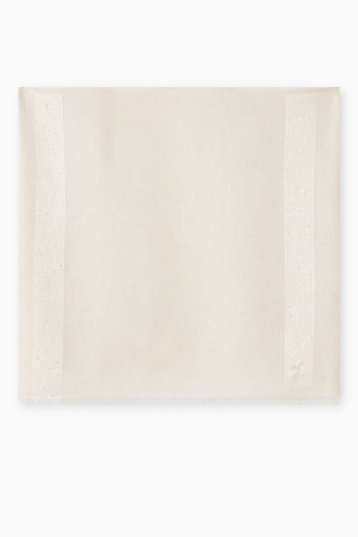 

Volga Shawl in Cotton-blend, White