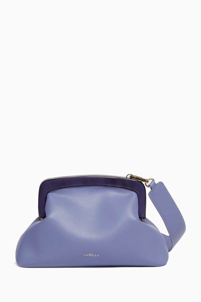 

Zeo Handbag in Faux Leather, Blue
