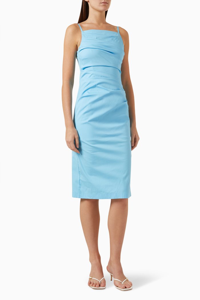 

Roxs Midi Dress in Cotton-blend, Blue