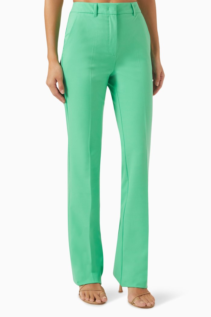 

Indiana Slim-fit Pants in Stretch Canvas, Green