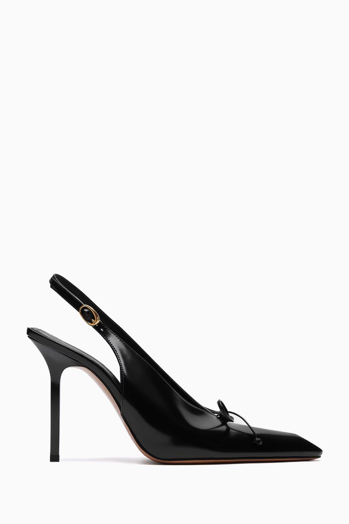Les slingback Cubisto Hautes 100 Pumps in Leather, Black