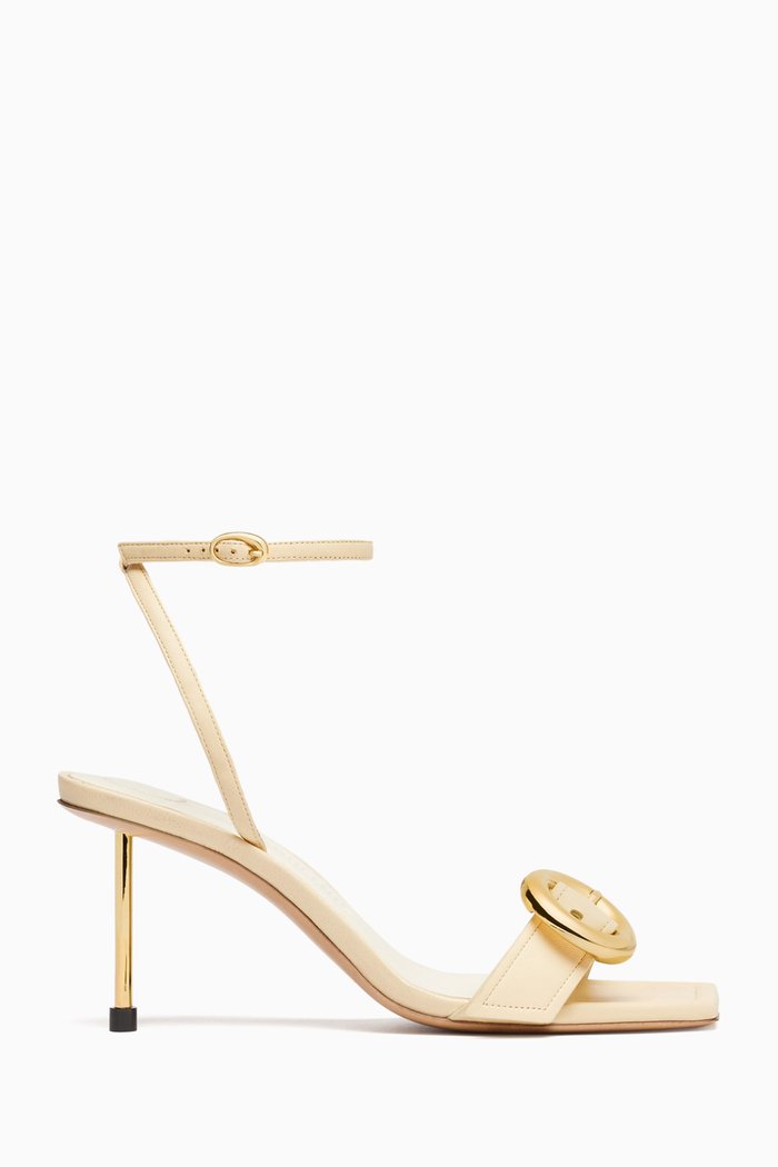 

Les Sandales Regalo 100 Slingback Sandals in Leather, Neutral