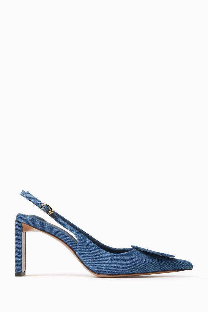 

Les Slingbacks Duelo Hautes 80 Pumps in Denim, Blue
