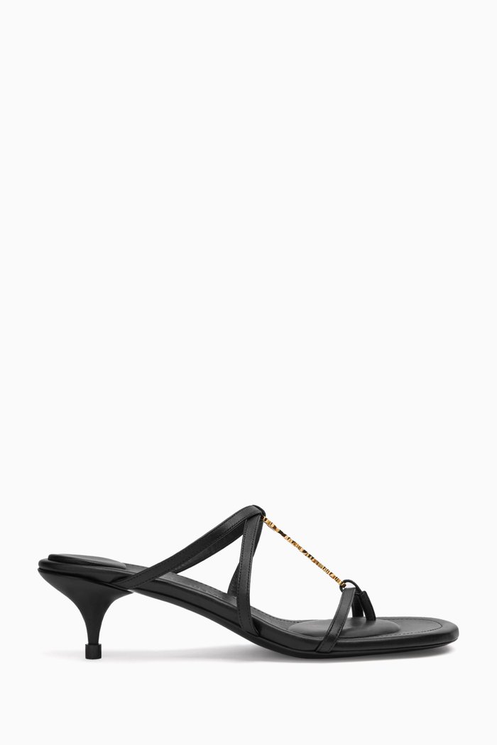 

Les Sandales Pralù Basses Sandals in Leather, Black