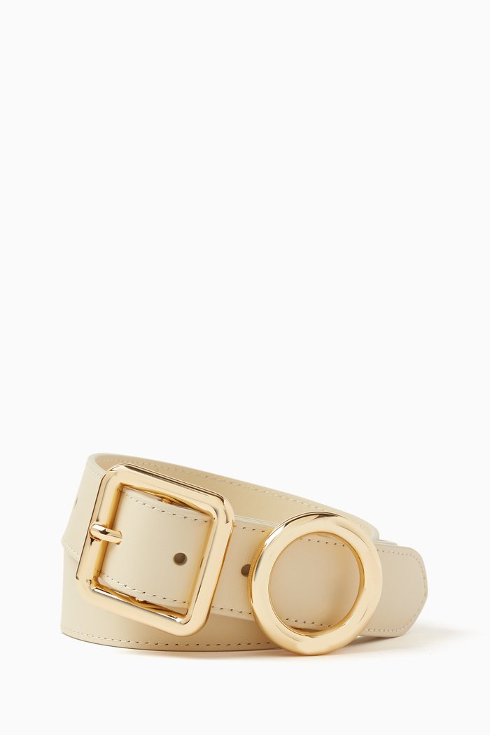 

La Ceinture Regalo Belt in Leather, Neutral