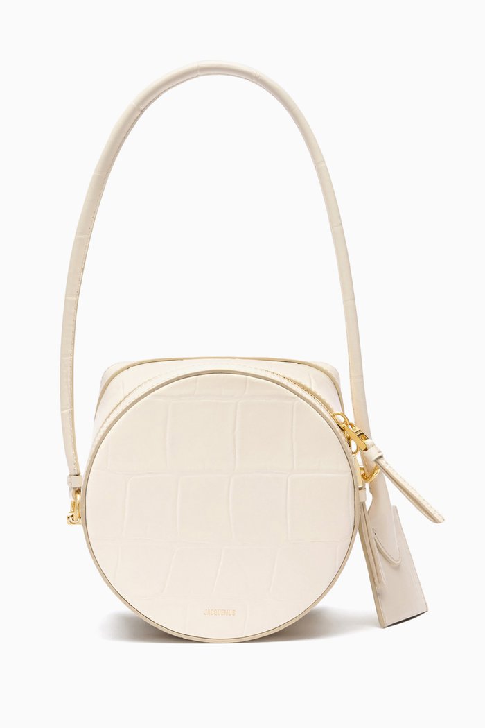 Le Vanito Top-handle Bag in Leather, Neutral