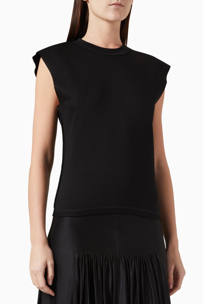 

Chain Tank Top in Cotton, Black