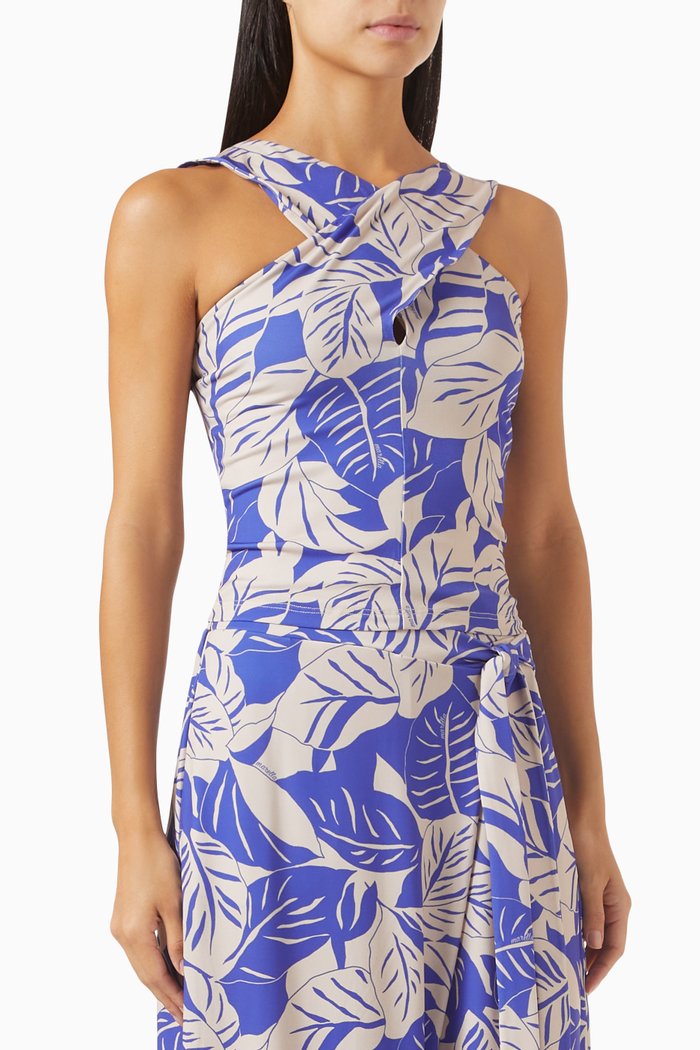 

Eureka Printed Top in Jersey, Blue