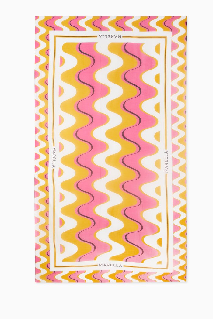 

Printed Scarf in Viscose-blend, Pink