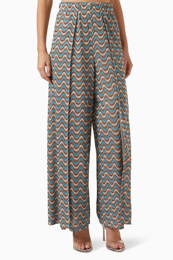 

Paese Pants in Jacquard-jersey, Blue