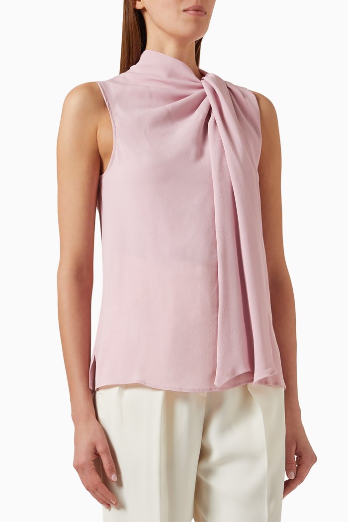 

Divo Sleeveless Top in Silk-blend, Pink