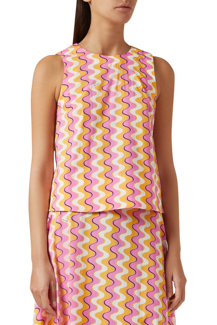 

Ofanto Sleeveless Top in Cotton Poplin, Pink
