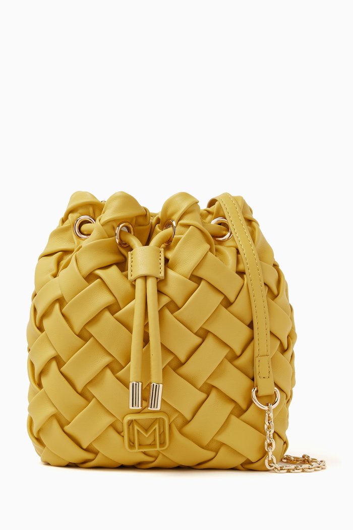 

Bouquet Bucket Bag in Faux Leather, Yellow