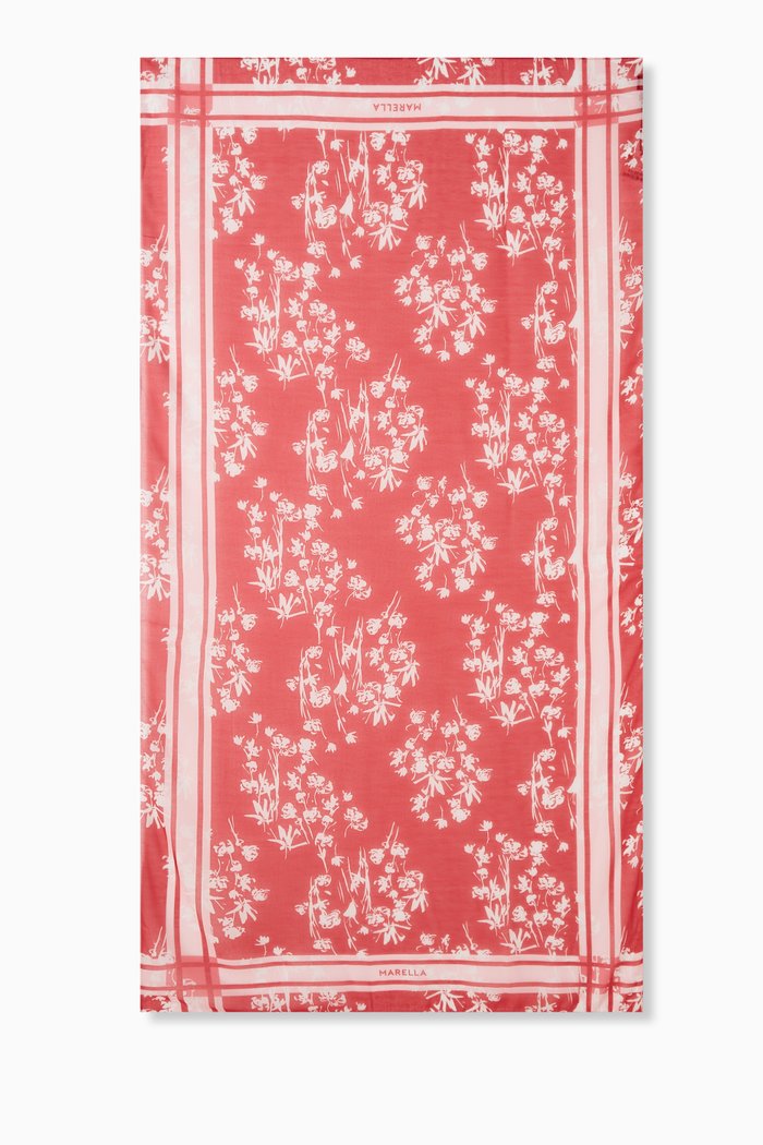 

Emerald Printed Scarf, Red