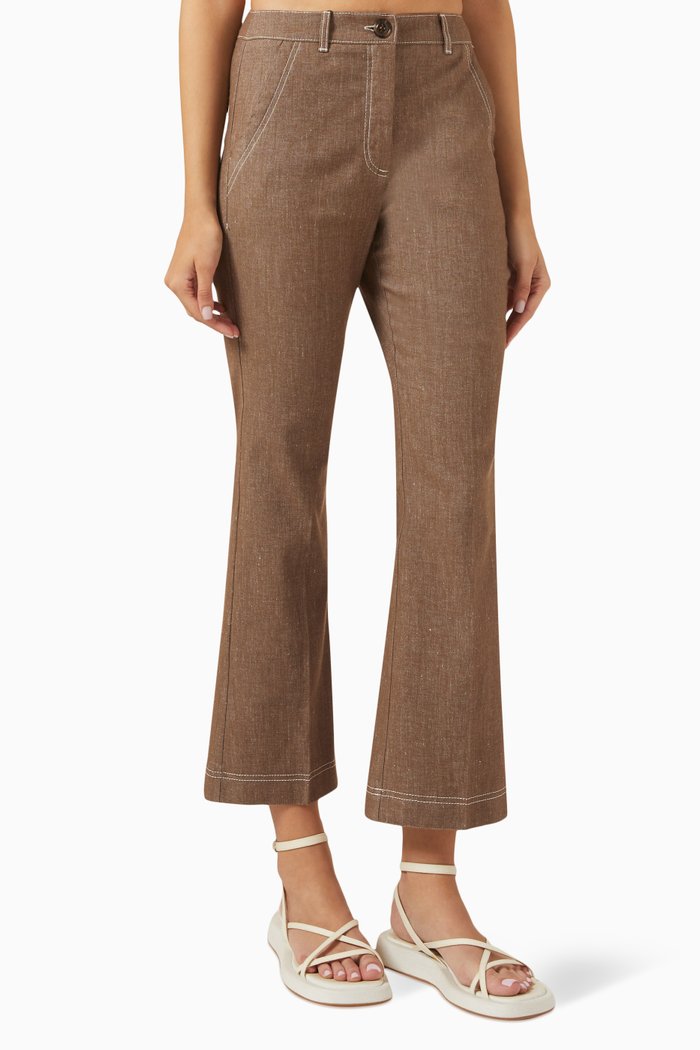 

Getti Flared Pants, Brown