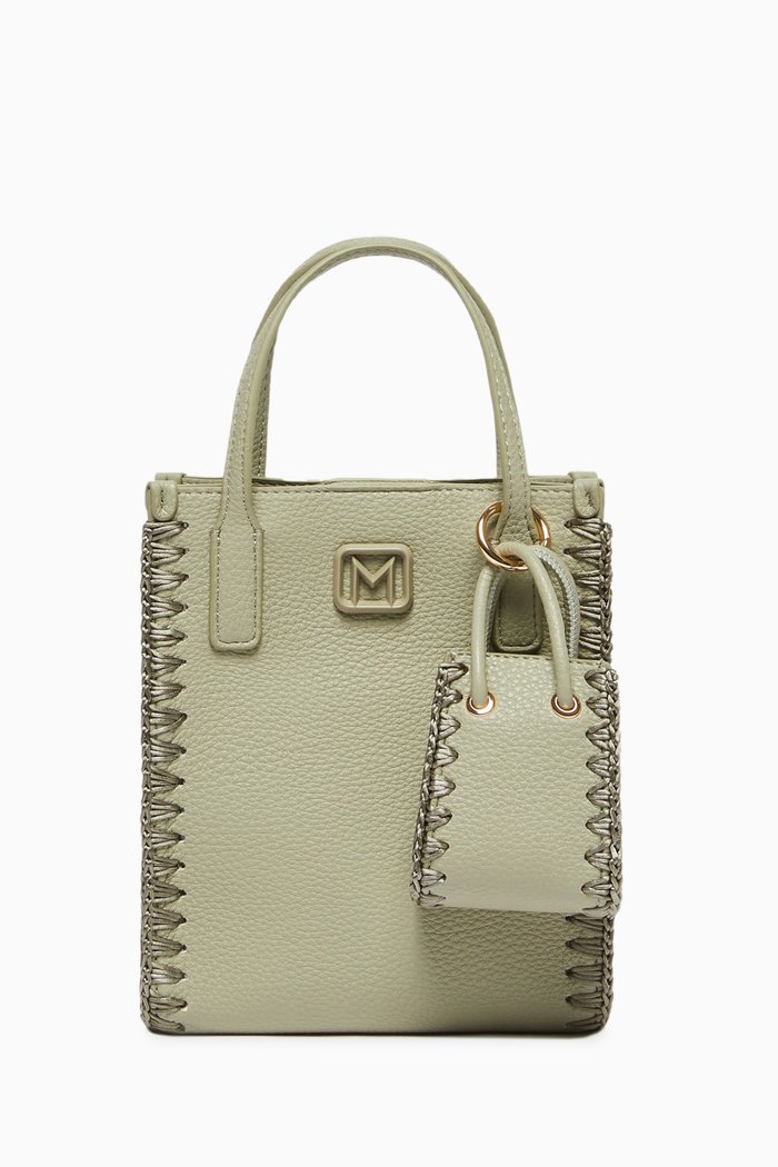 

Giorno Tote Bag in Faux Leather, Green