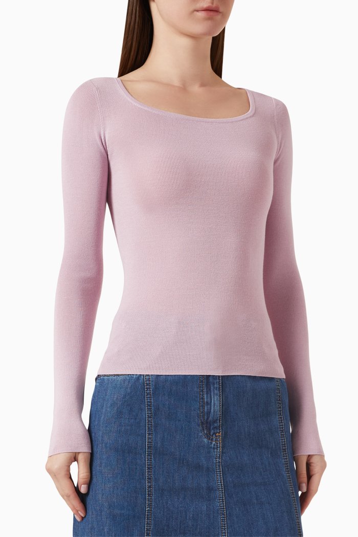 

Garage Knitted Top in Viscose, Pink