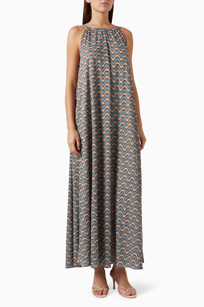 

Crisma Maxi Dress in Jacquard-jersey, Multicolour