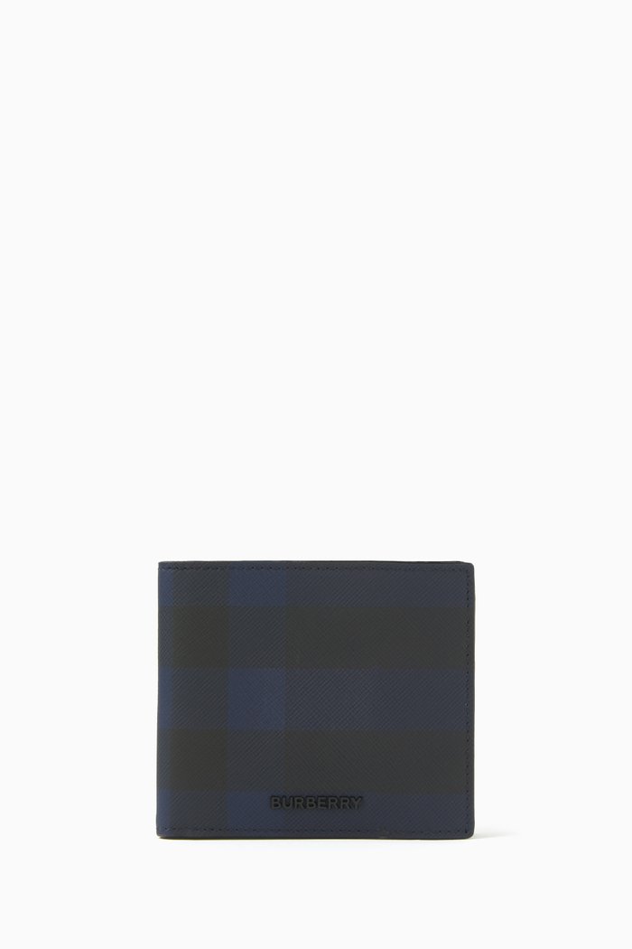 

Check Bifold Wallet, Blue