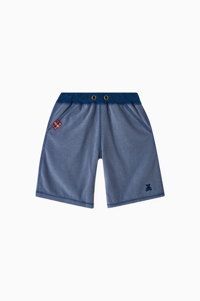 

Relaxed Shorts in Cotton, Blue