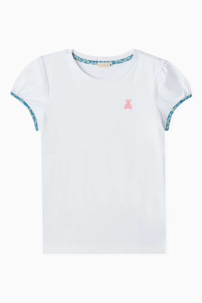 

Embroidered T-shirt in Cotton, White