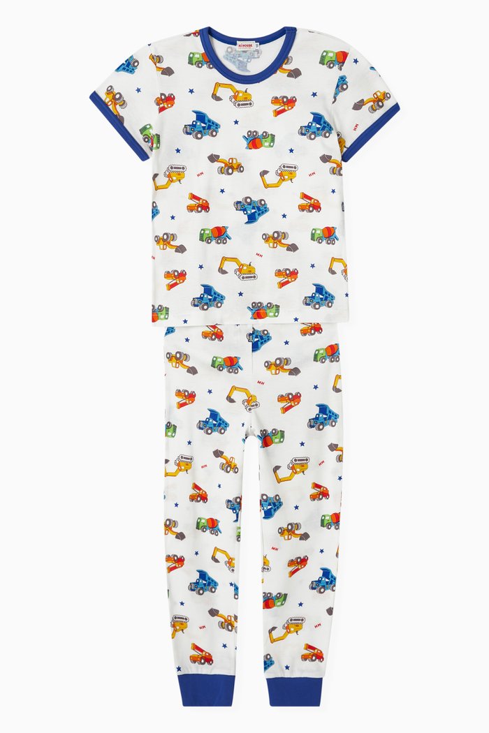 

Matching Pyjama Set in Cotton, White