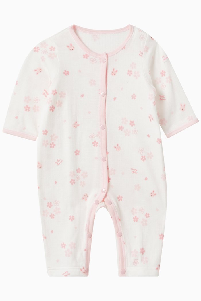 

Floral-print Sleepsuit in Jersey, Pink