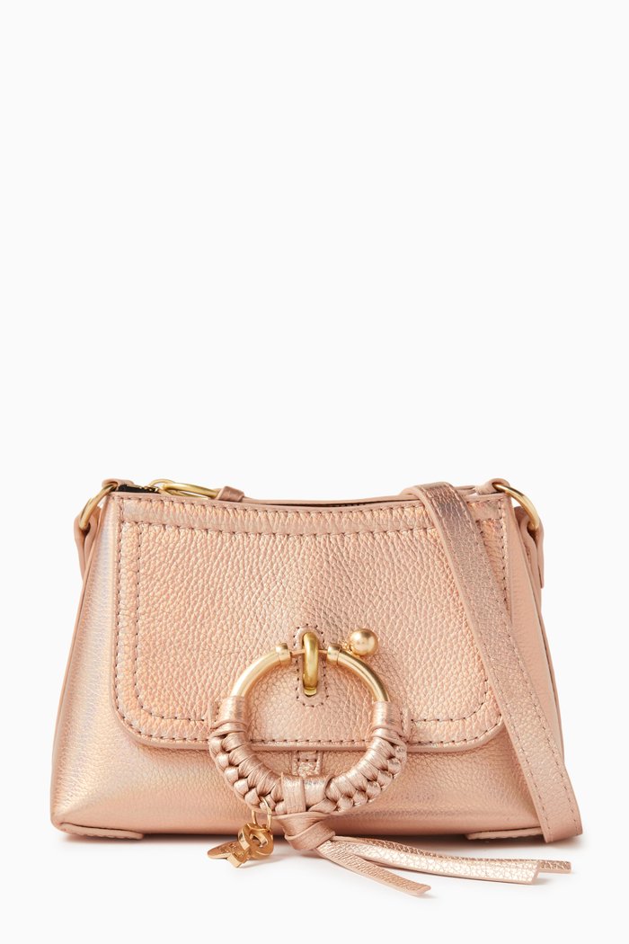 

Mini Joan Crossbody Bag in Leather, Pink